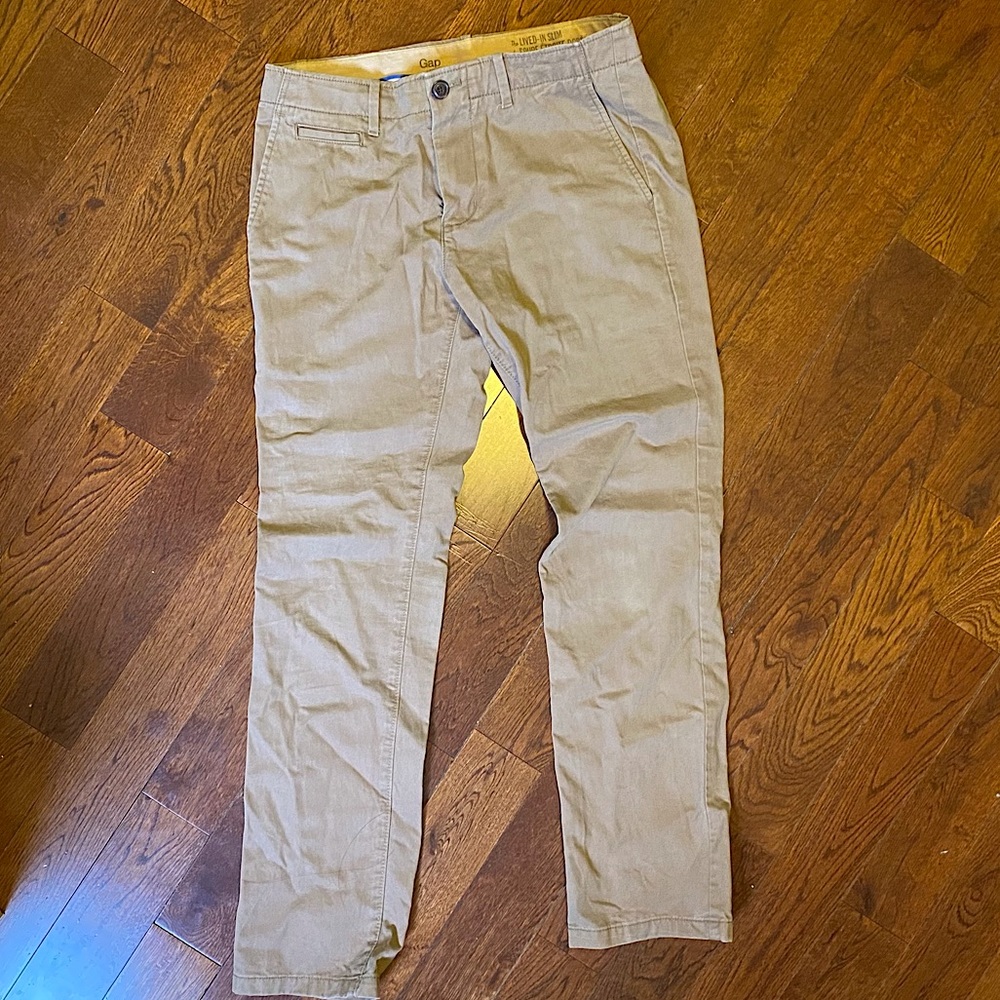 Tan Lived-in Slim Chino